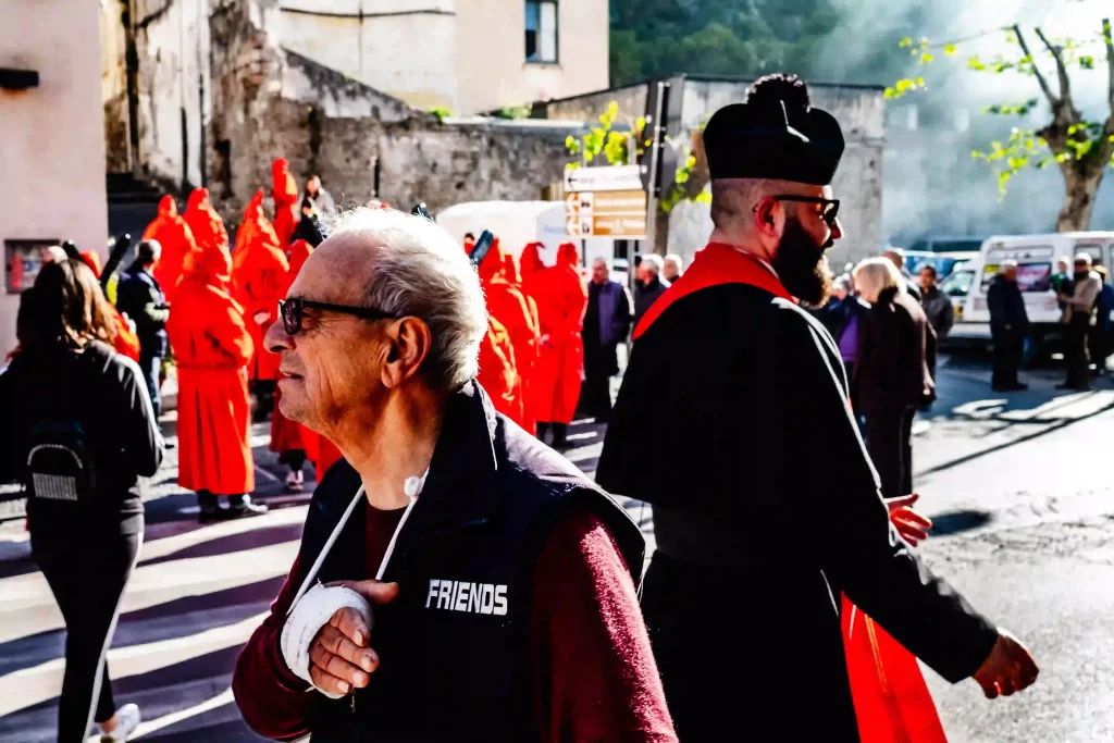 Il cammino che percorre tutta la città di Sarno durante il rito millenario dei Paputi del venerdì santo.